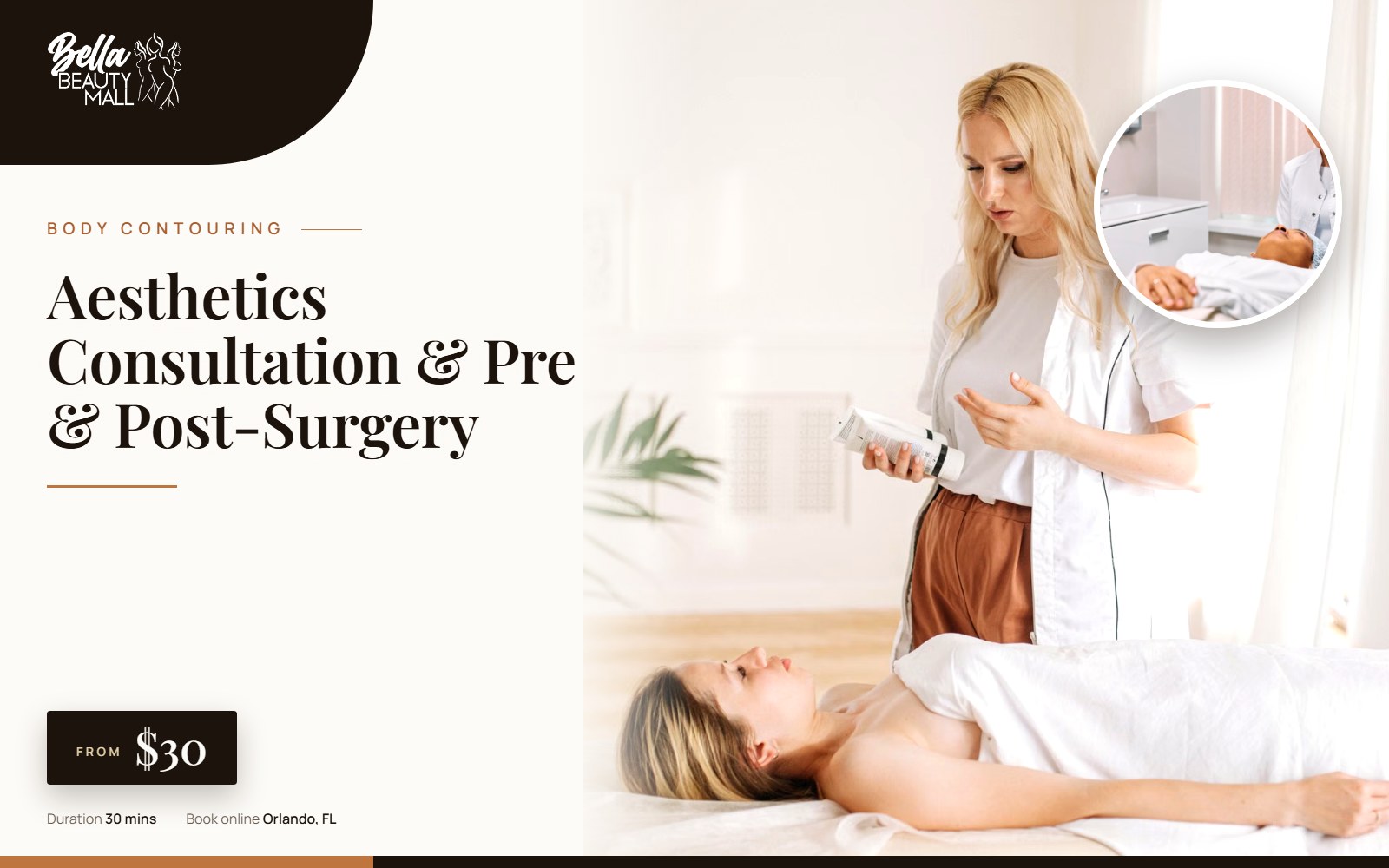 Aesthetics Consultation & Pre & Post-Surgery at Bella Beauty Mall in Orlando, FL