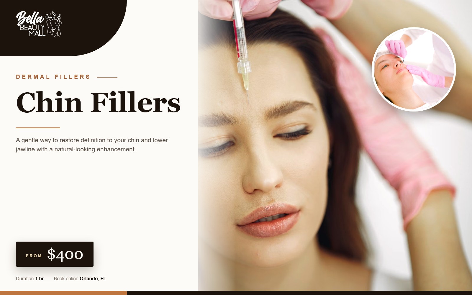 Chin Fillers at Bella Beauty Mall in Orlando, FL