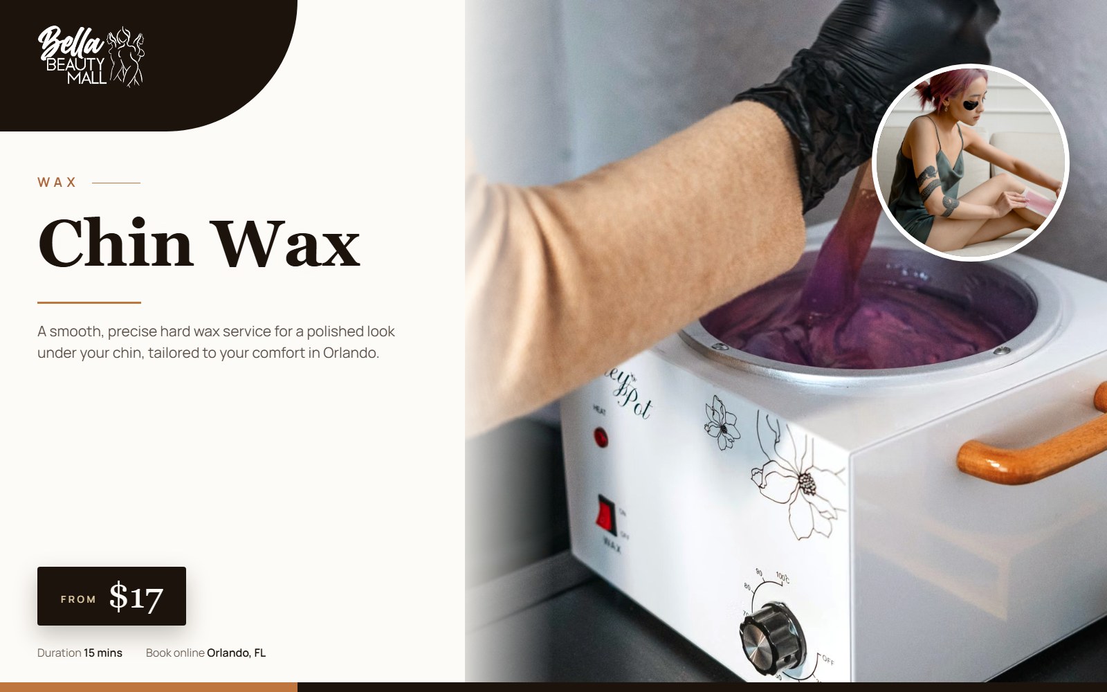 Chin Wax at Bella Beauty Mall in Orlando, FL
