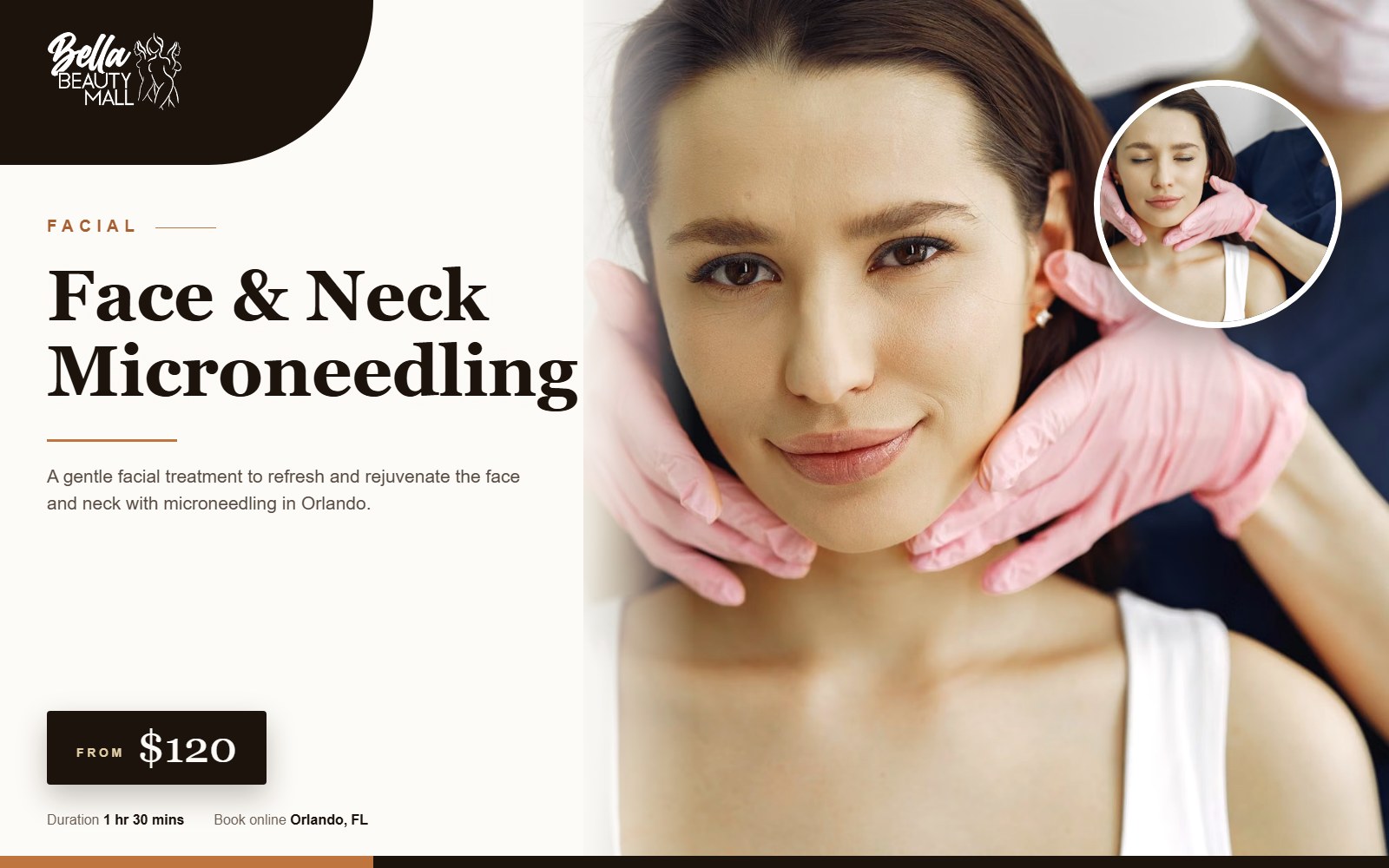 Face & Neck Microneedling at Bella Beauty Mall in Orlando, FL