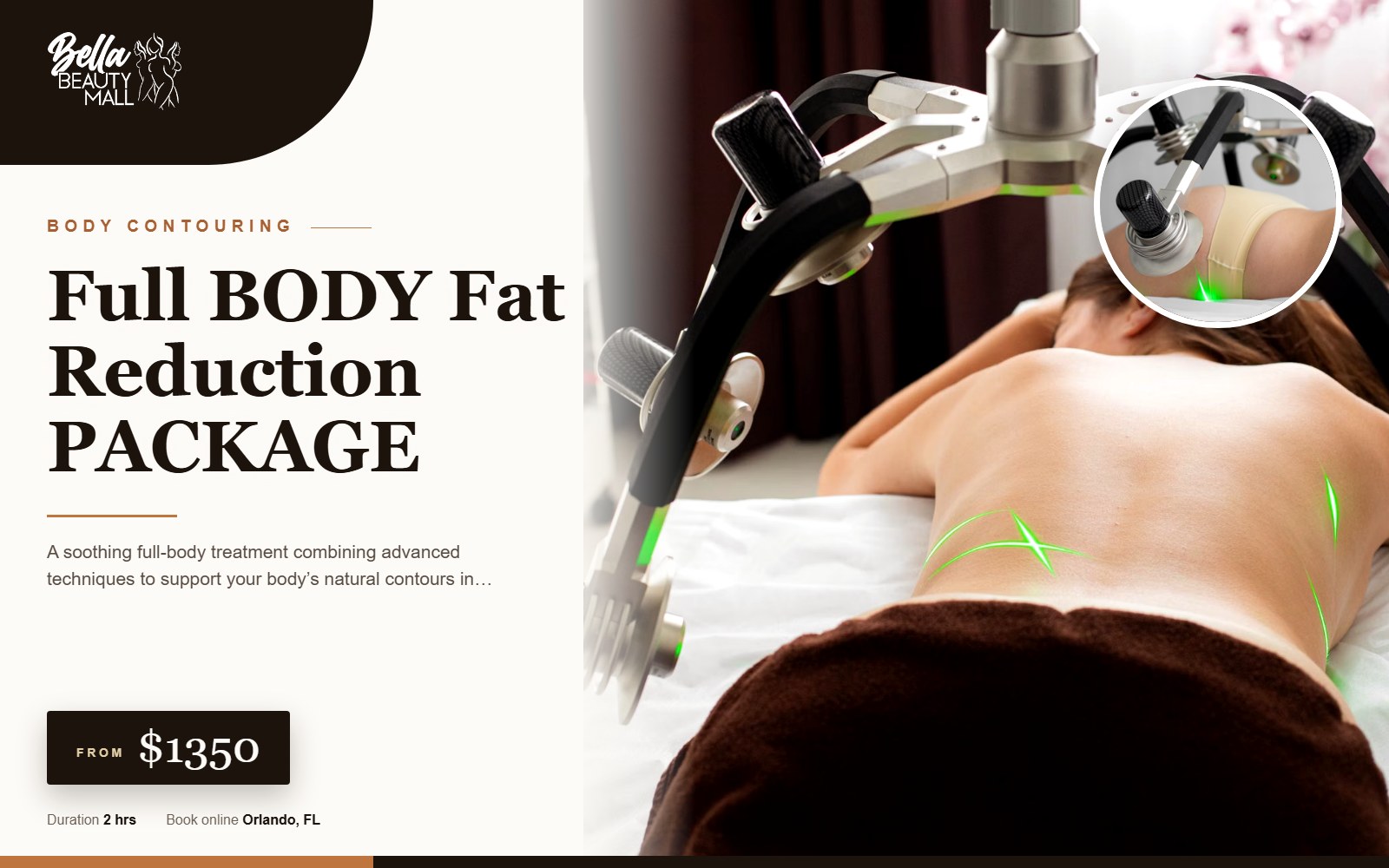 Full BODY Fat Reduction PACKAGE at Bella Beauty Mall in Orlando, FL