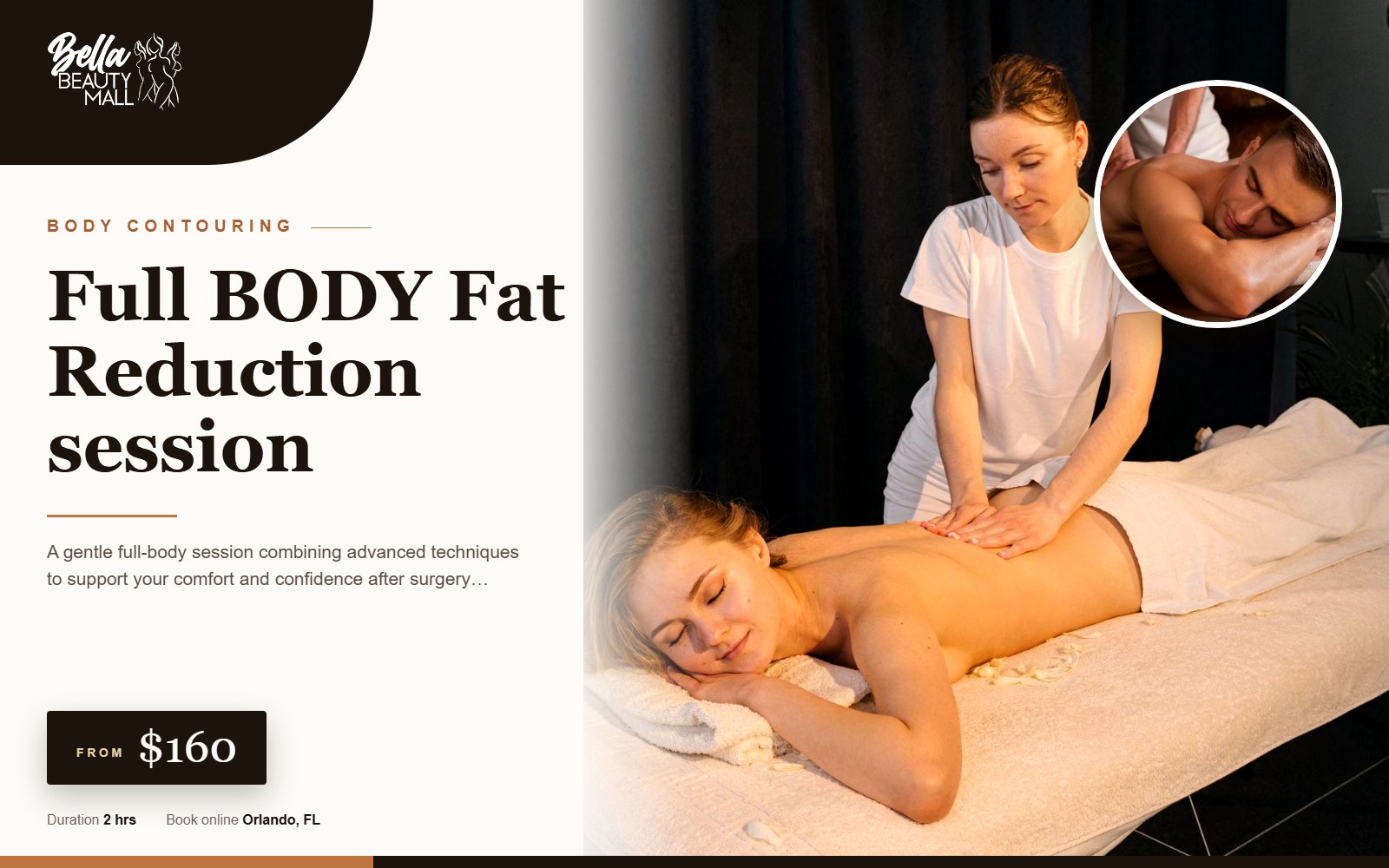 Full BODY Fat Reduction session at Bella Beauty Mall in Orlando, FL