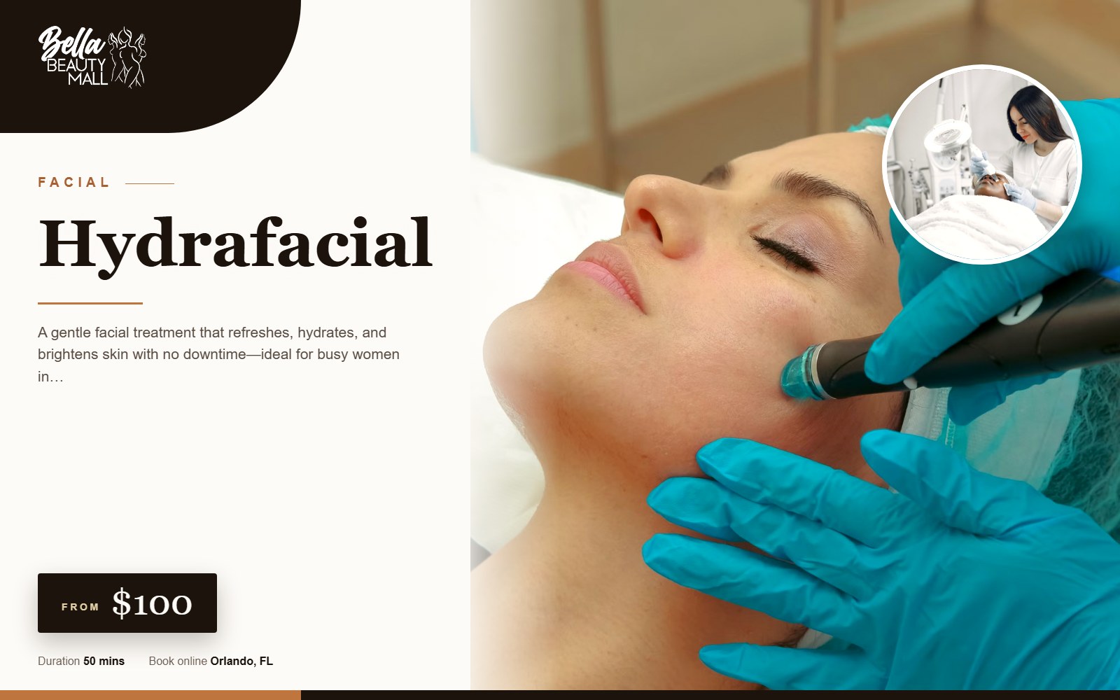 Hydrafacial at Bella Beauty Mall in Orlando, FL