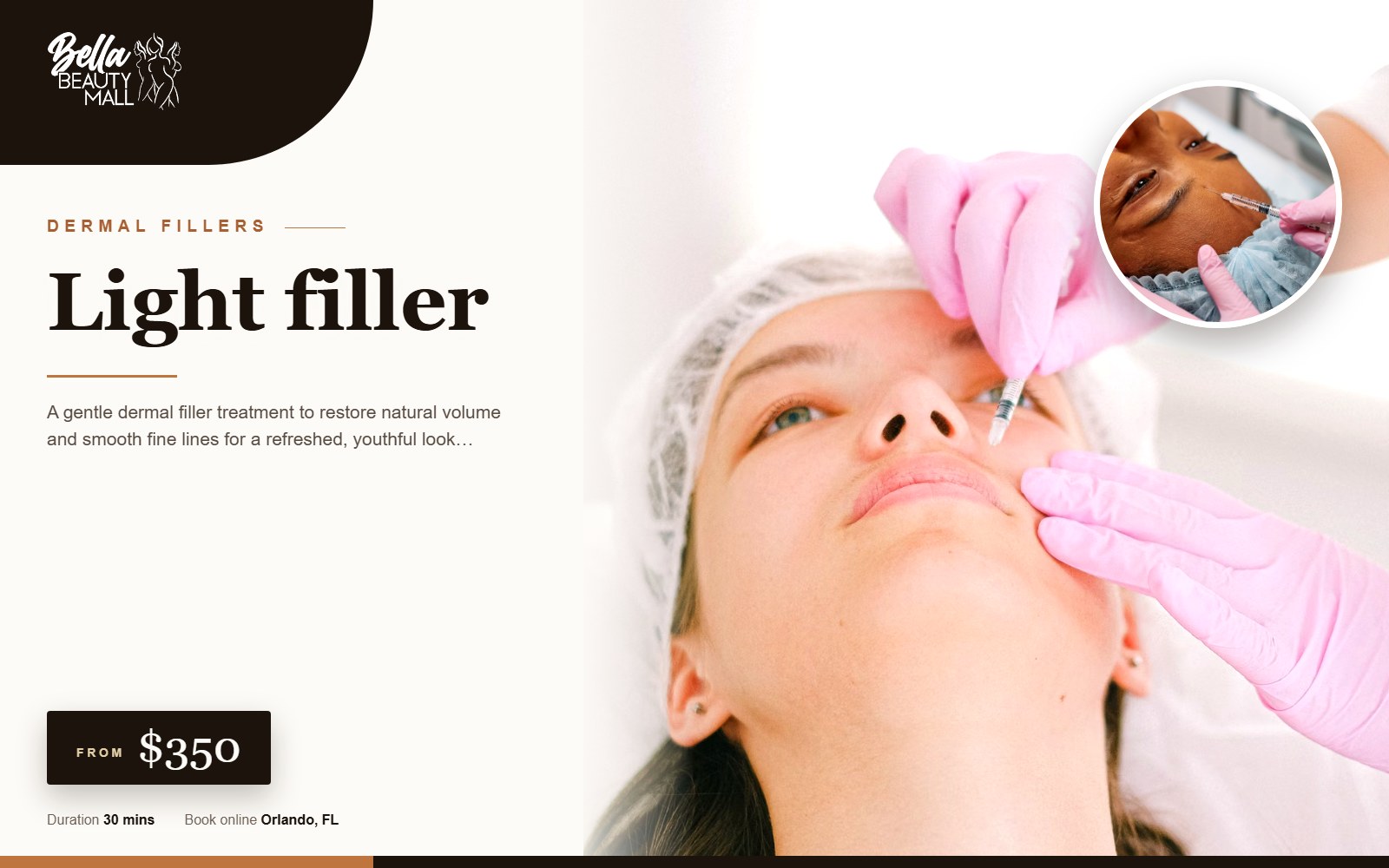 Light filler at Bella Beauty Mall in Orlando, FL