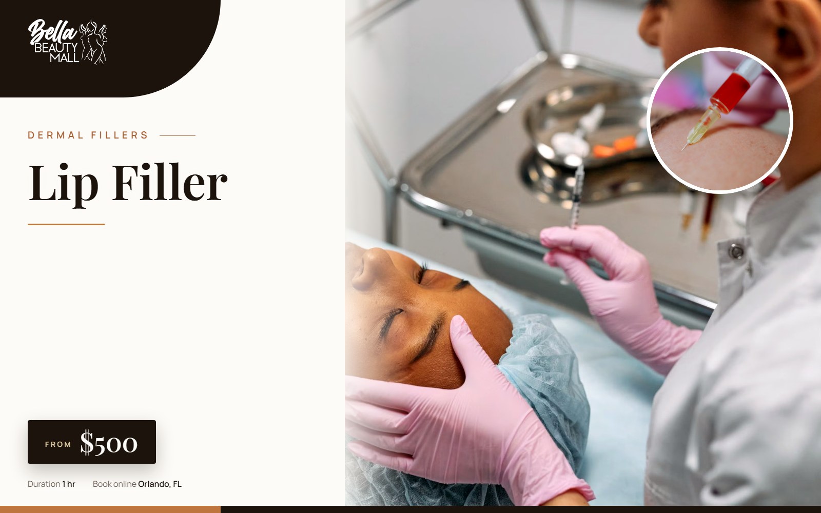 Lip Filler at Bella Beauty Mall in Orlando, FL