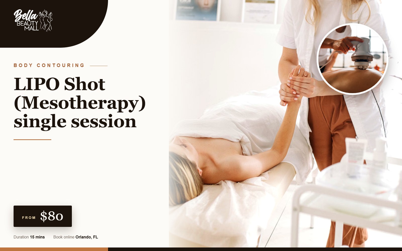 LIPO Shot (Mesotherapy) single session at Bella Beauty Mall in Orlando, FL