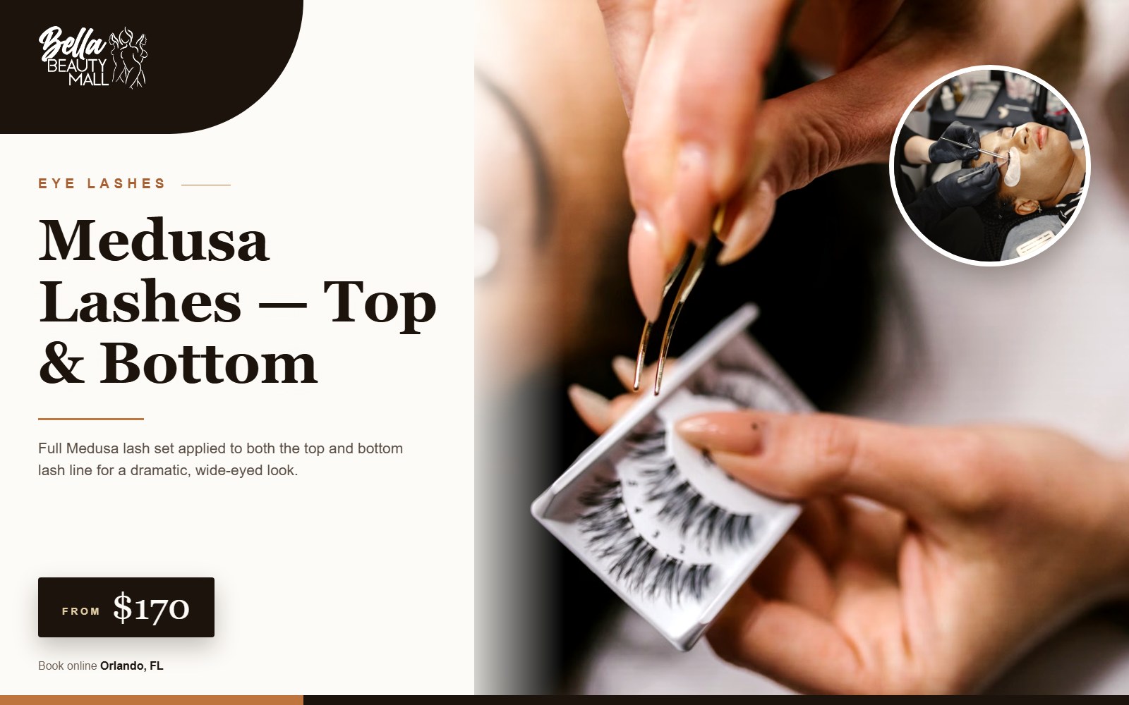 Medusa Lashes - Top & Bottom at Bella Beauty Mall in Orlando, FL