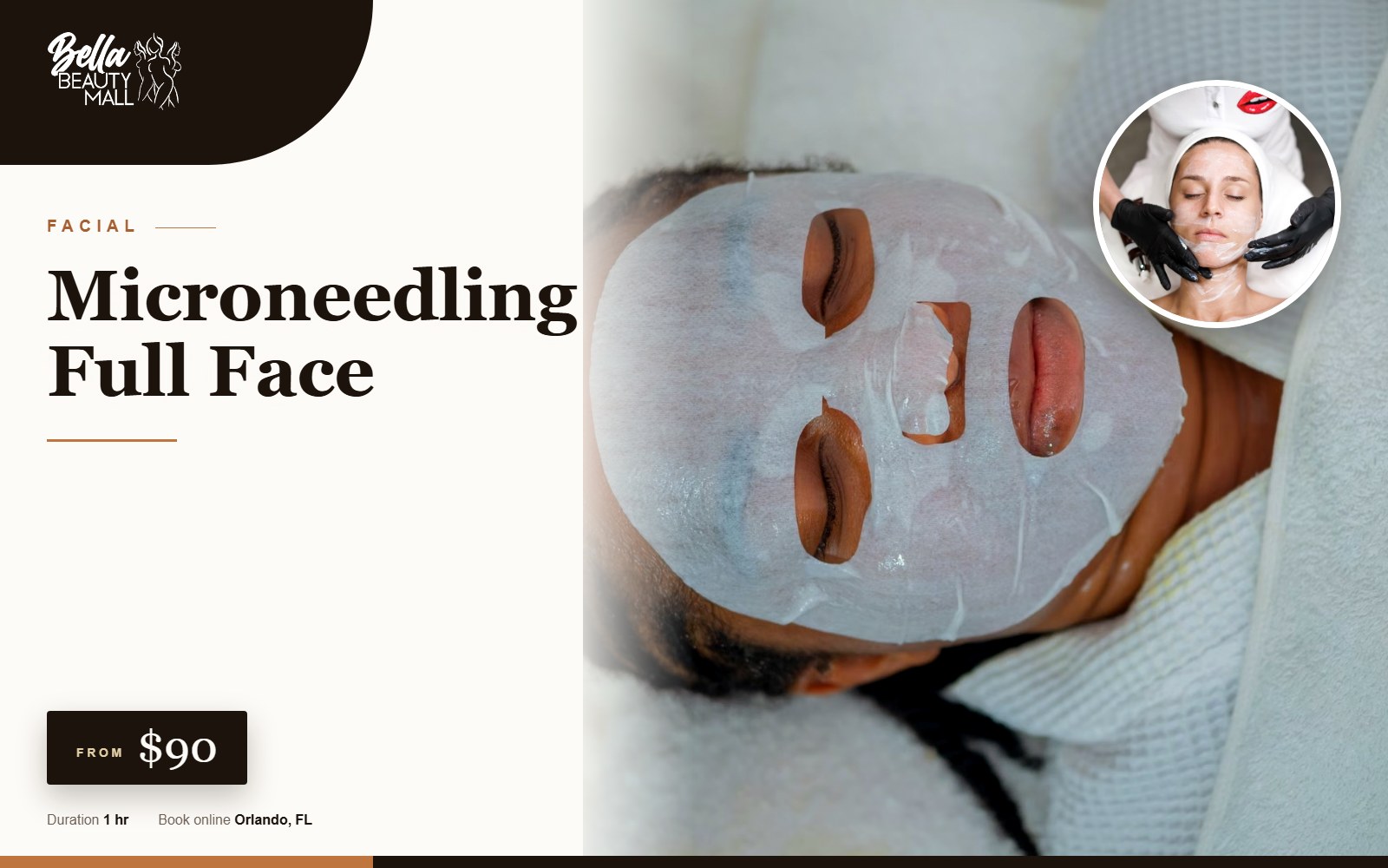 Microneedling Full Face at Bella Beauty Mall in Orlando, FL