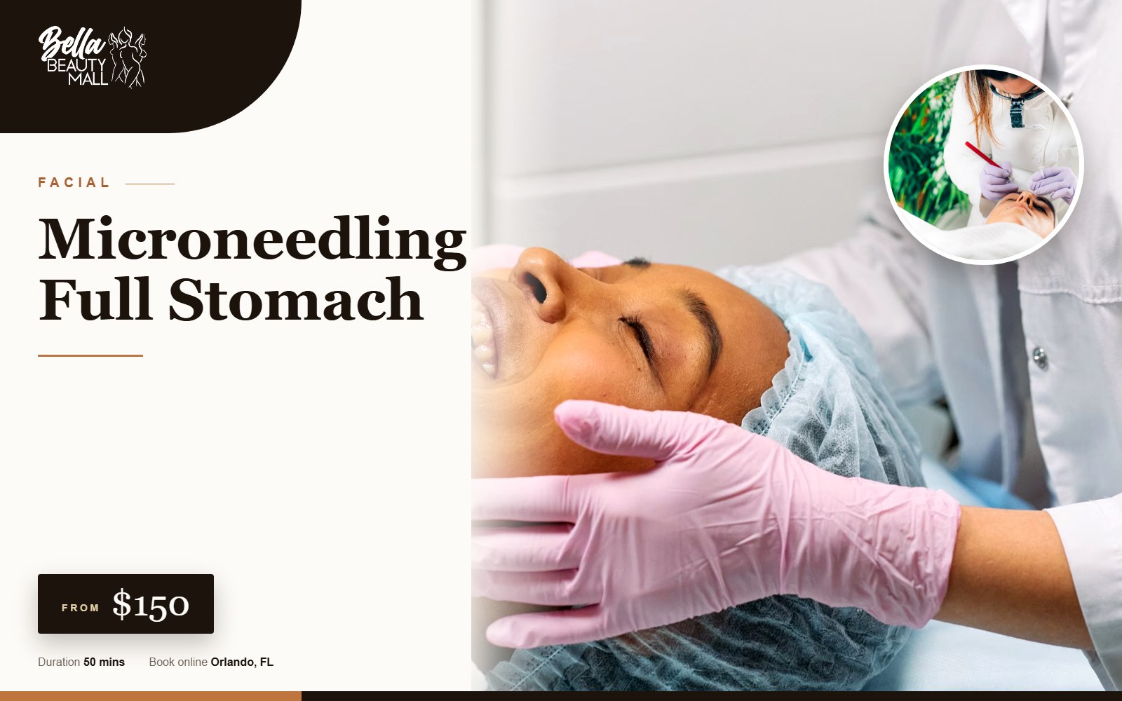 Microneedling Full Stomach at Bella Beauty Mall in Orlando, FL