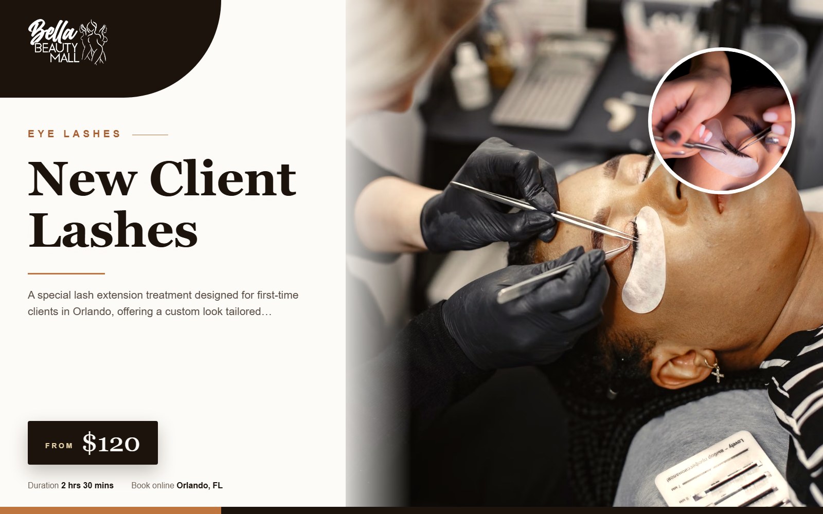 New Client Lashes at Bella Beauty Mall in Orlando, FL