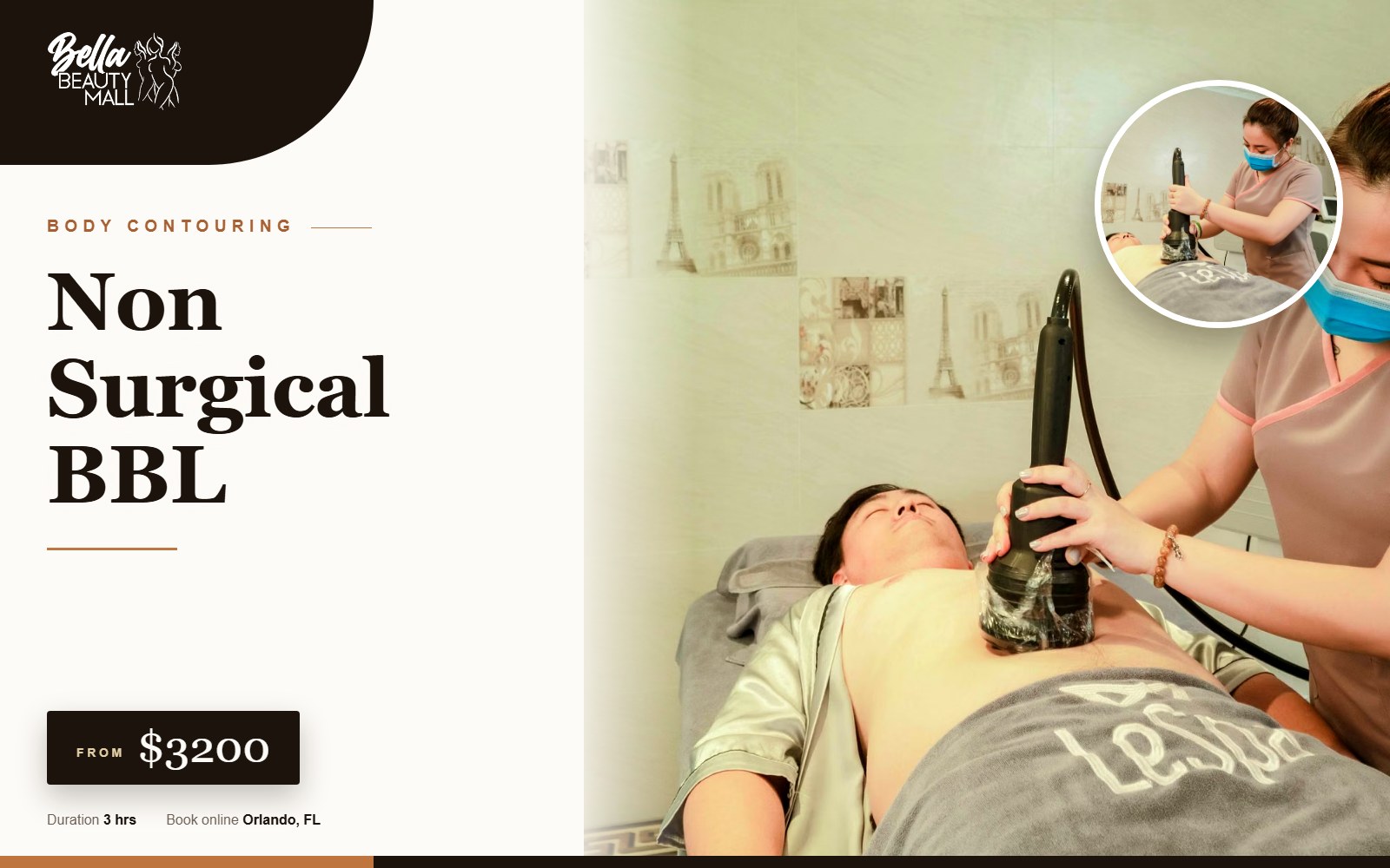 Non Surgical BBL at Bella Beauty Mall in Orlando, FL