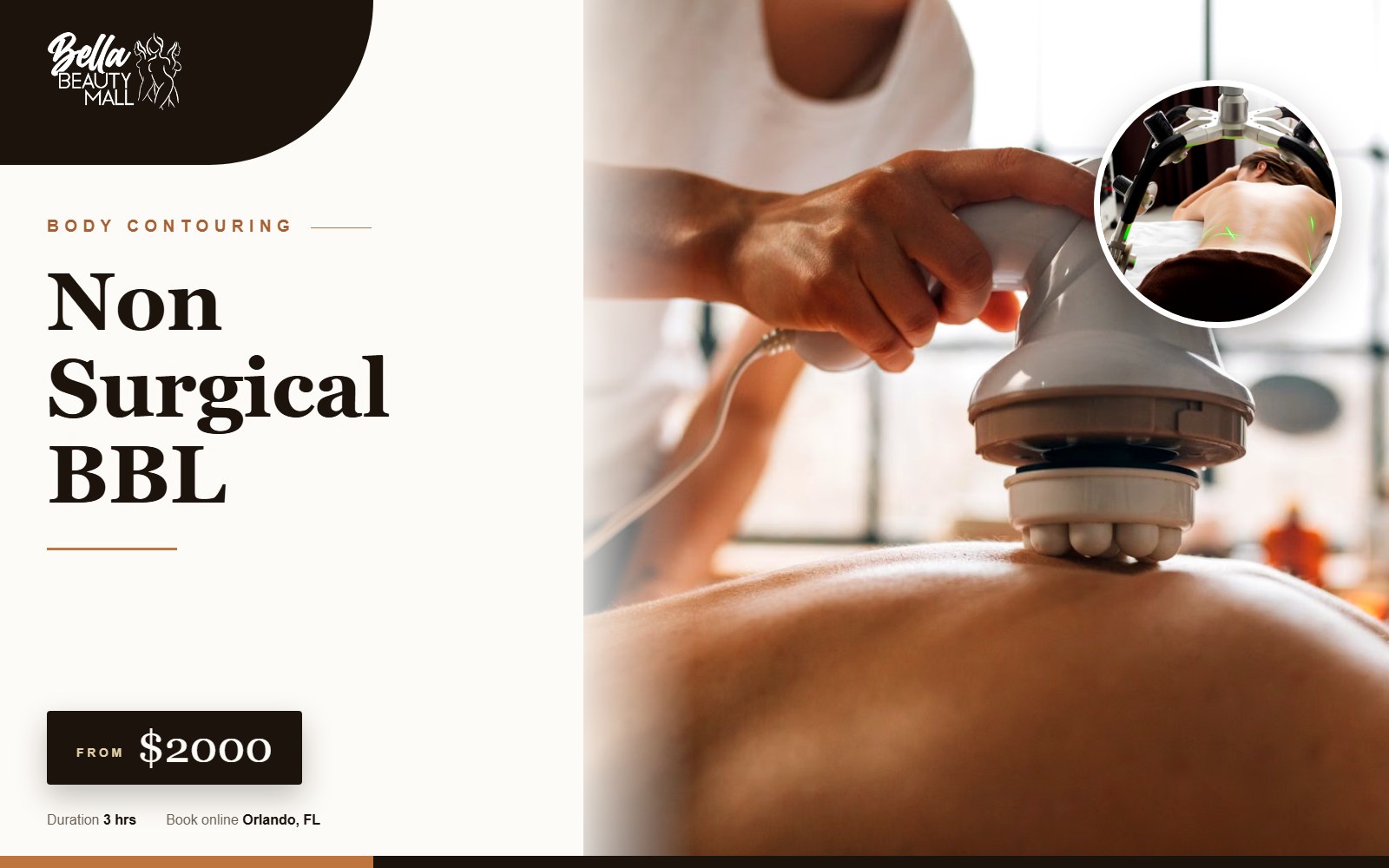 Non Surgical BBL at Bella Beauty Mall in Orlando, FL
