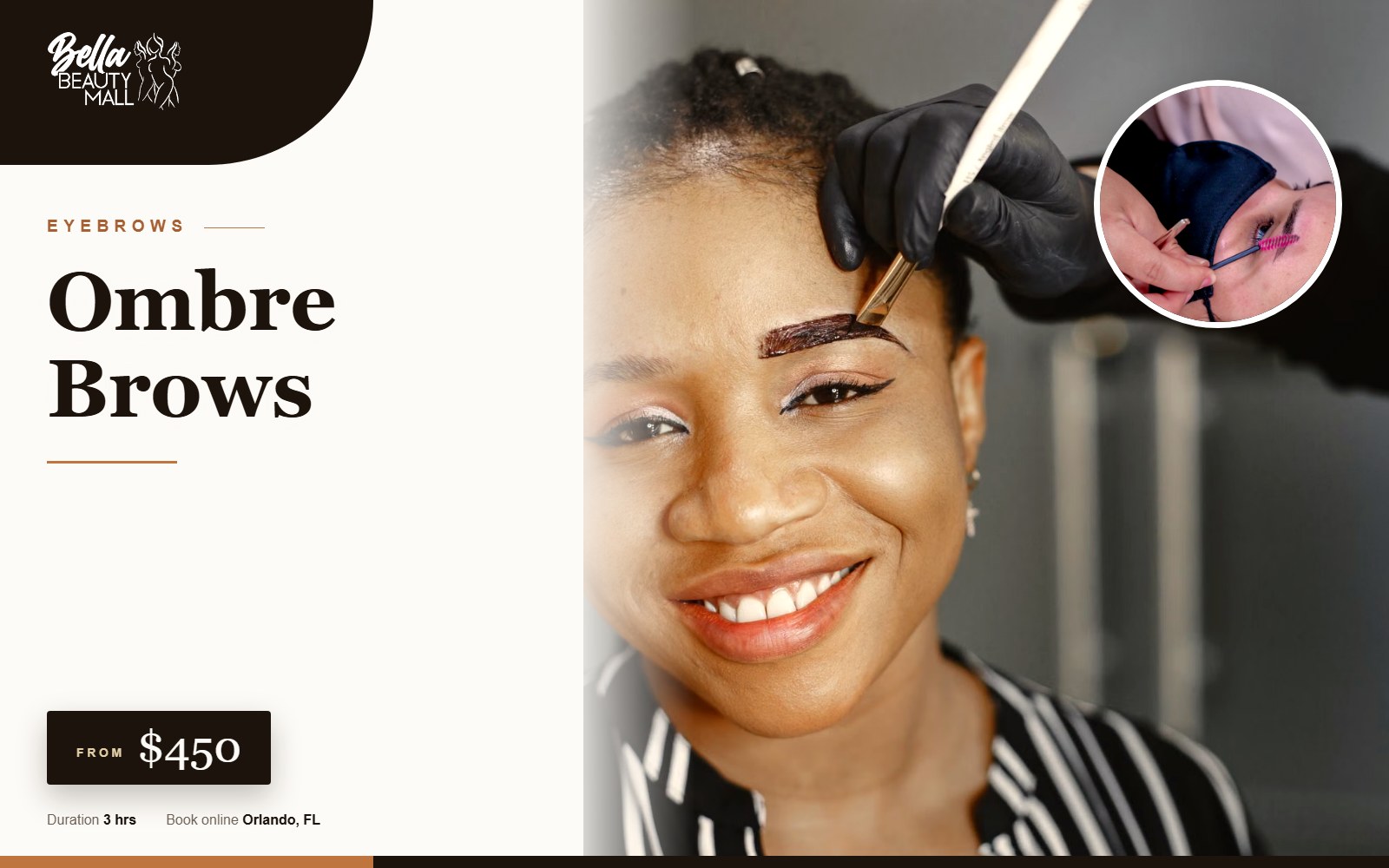 Ombre Brows at Bella Beauty Mall in Orlando, FL
