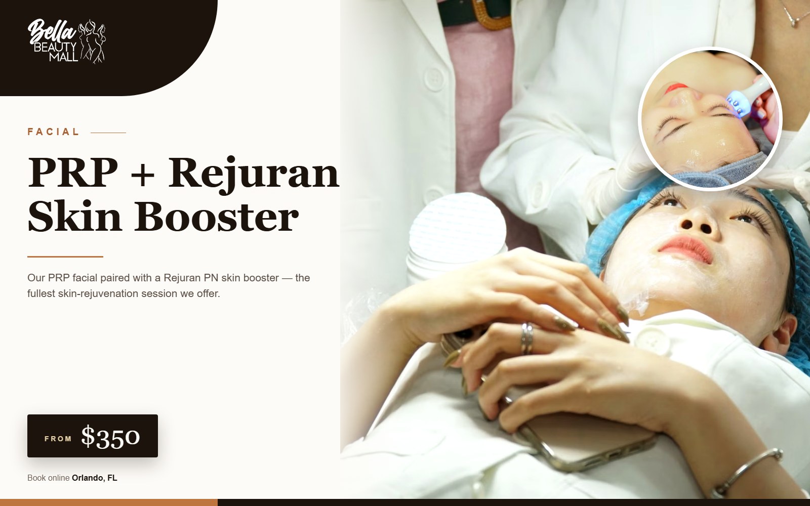 PRP + Rejuran Skin Booster at Bella Beauty Mall in Orlando, FL