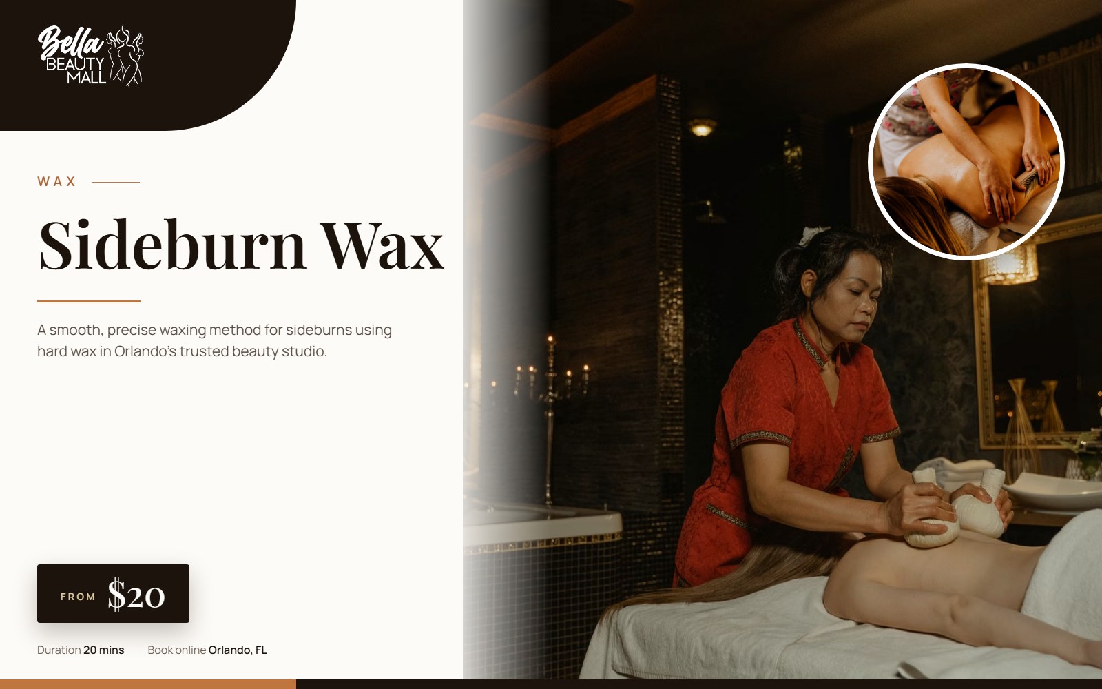 Sideburn Wax at Bella Beauty Mall in Orlando, FL