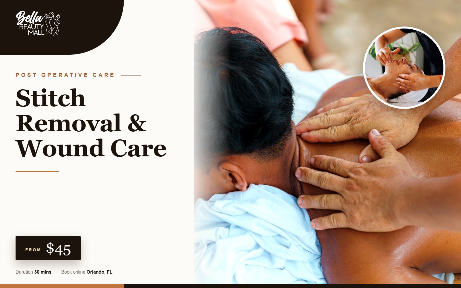 Stitch Removal & Wound Care at Bella Beauty Mall in Orlando, FL