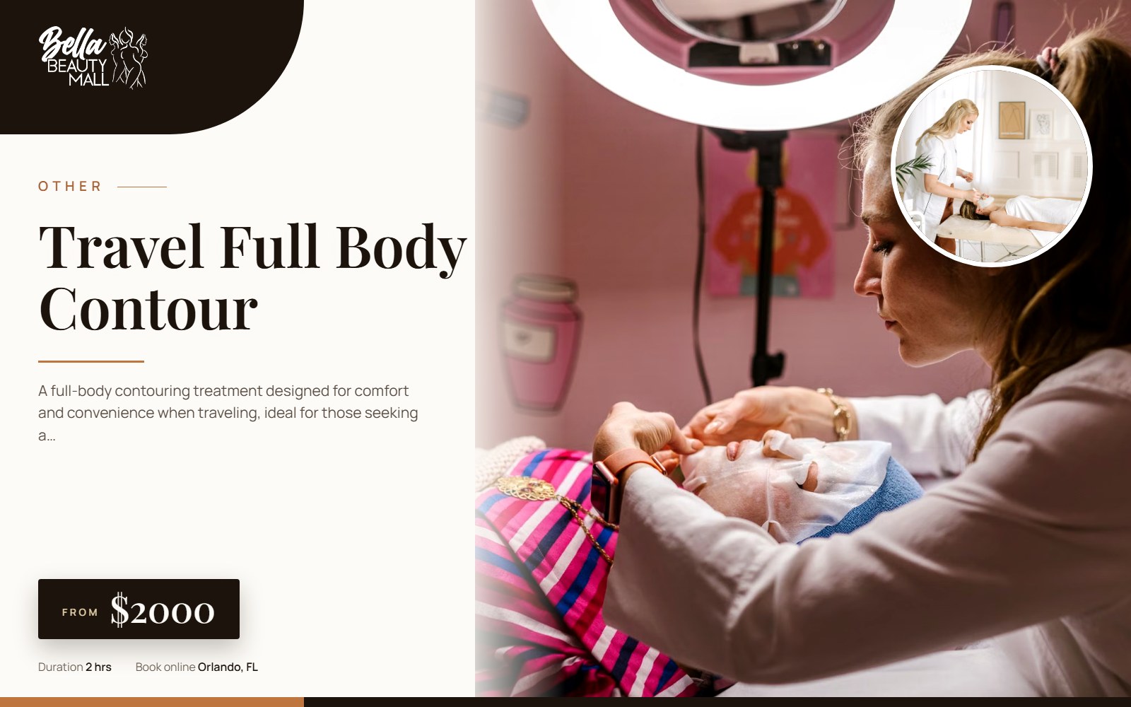 Travel Full Body Contour at Bella Beauty Mall in Orlando, FL