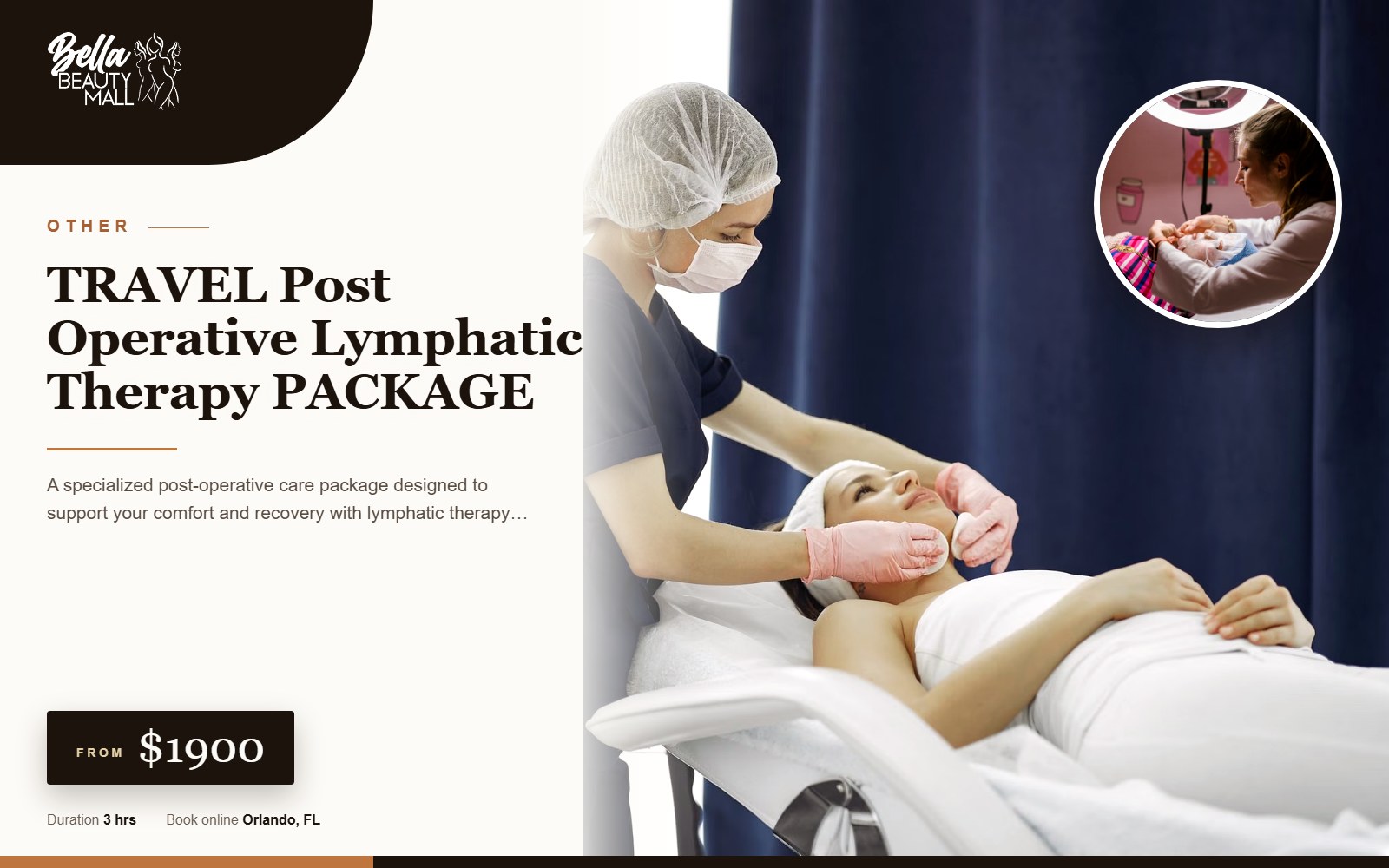 TRAVEL Post Operative Lymphatic Therapy PACKAGE at Bella Beauty Mall in Orlando, FL