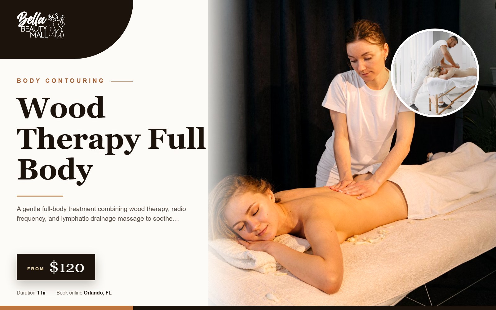 Wood Therapy Full Body at Bella Beauty Mall in Orlando, FL